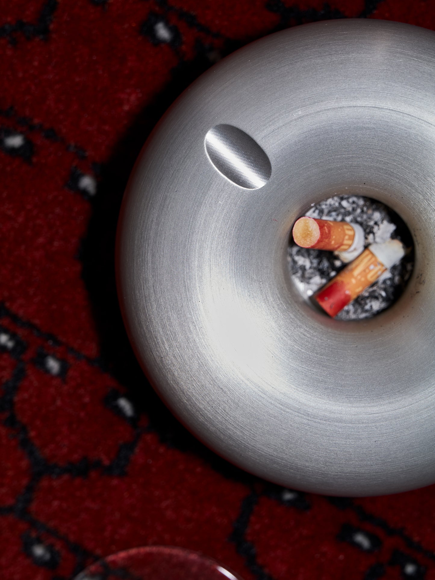 Flute ashtray grey / silver