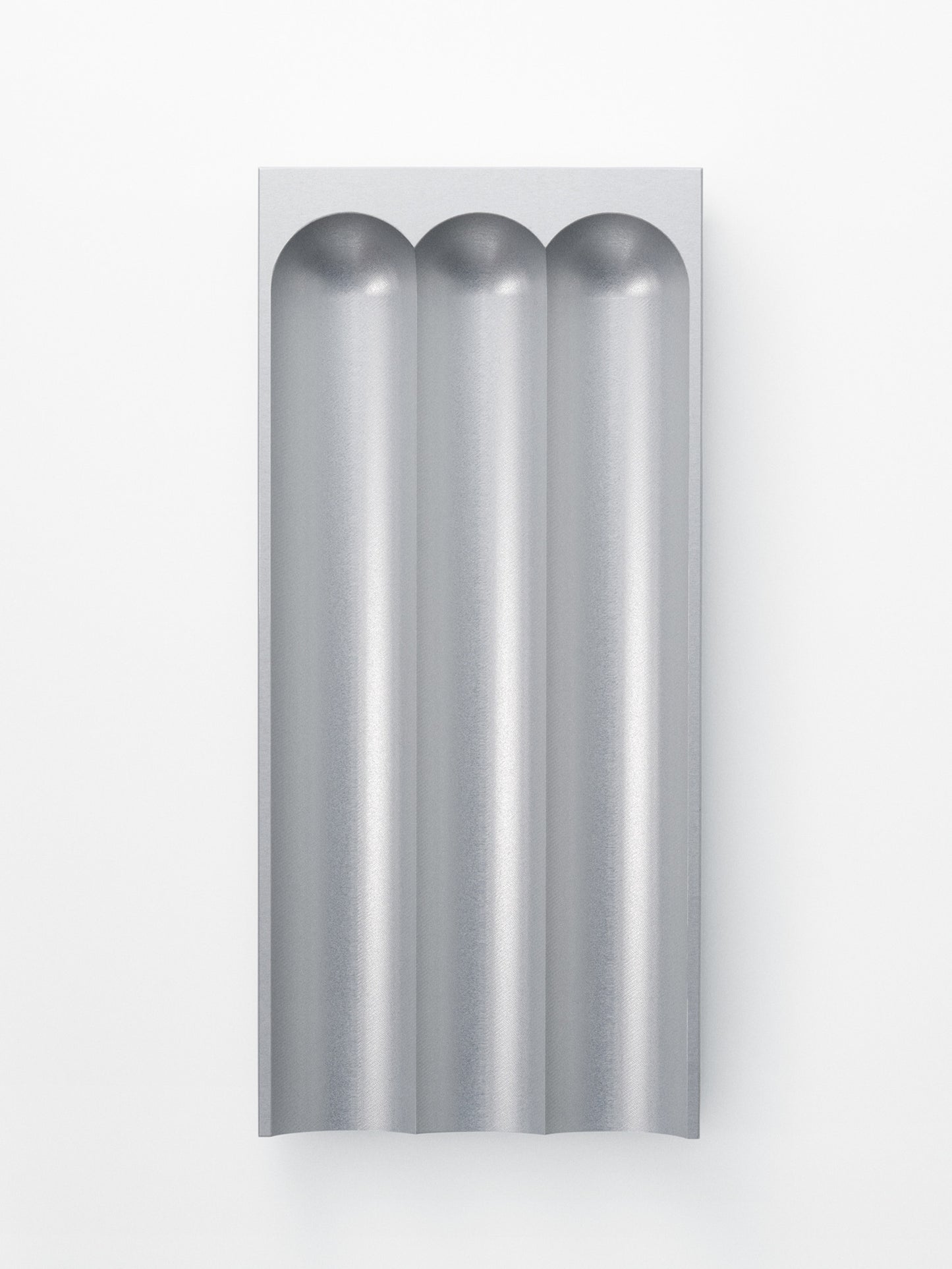 Flute pencil tray grey / silver