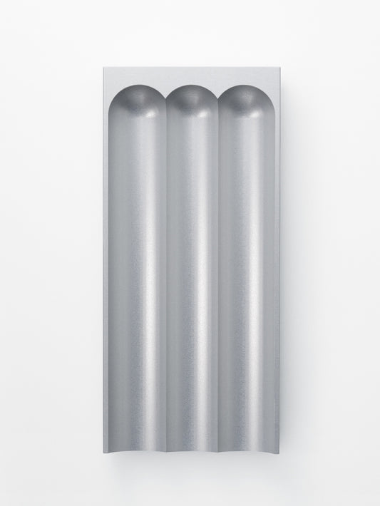 Flute pencil tray grey / silver
