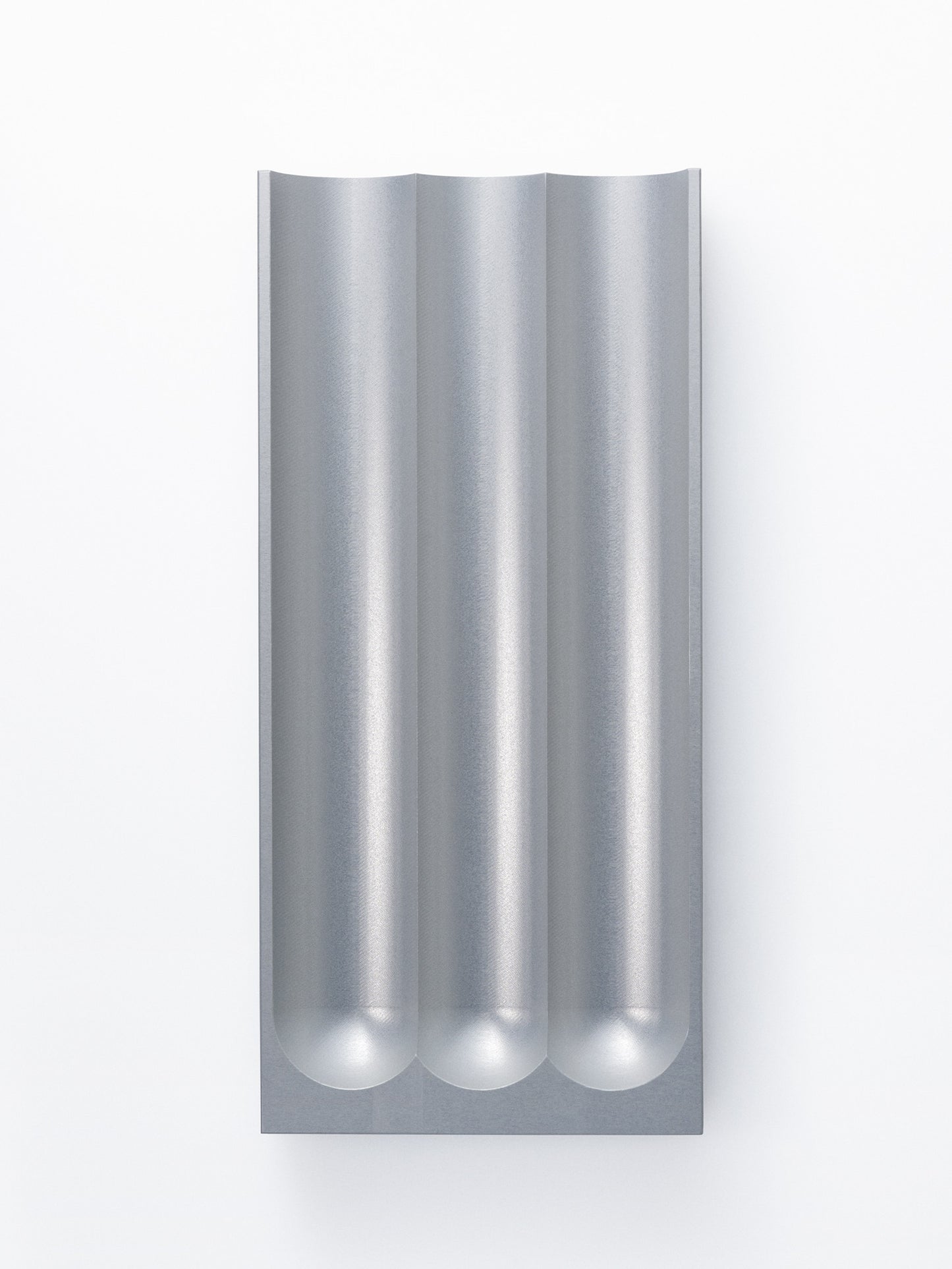 Flute pencil tray grey / silver