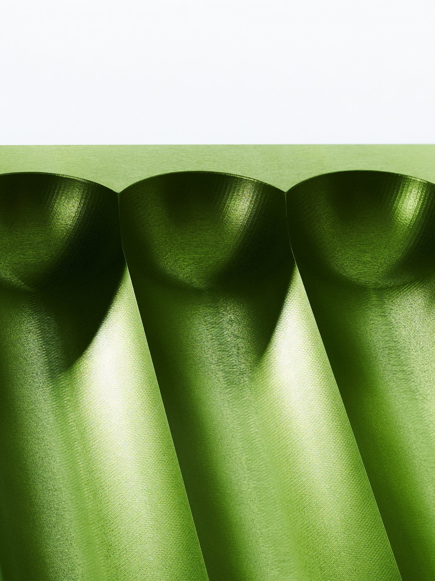 Flute pencil tray acid green