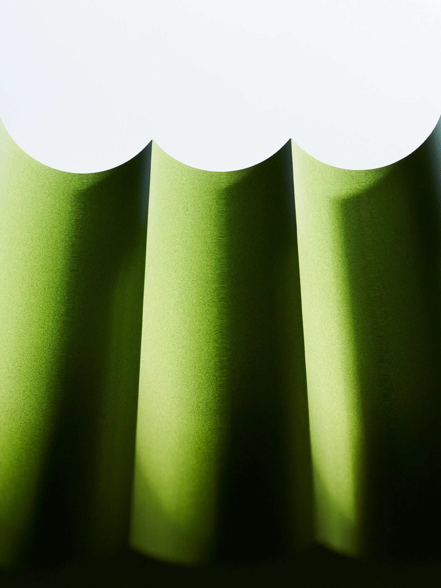 Flute pencil tray acid green