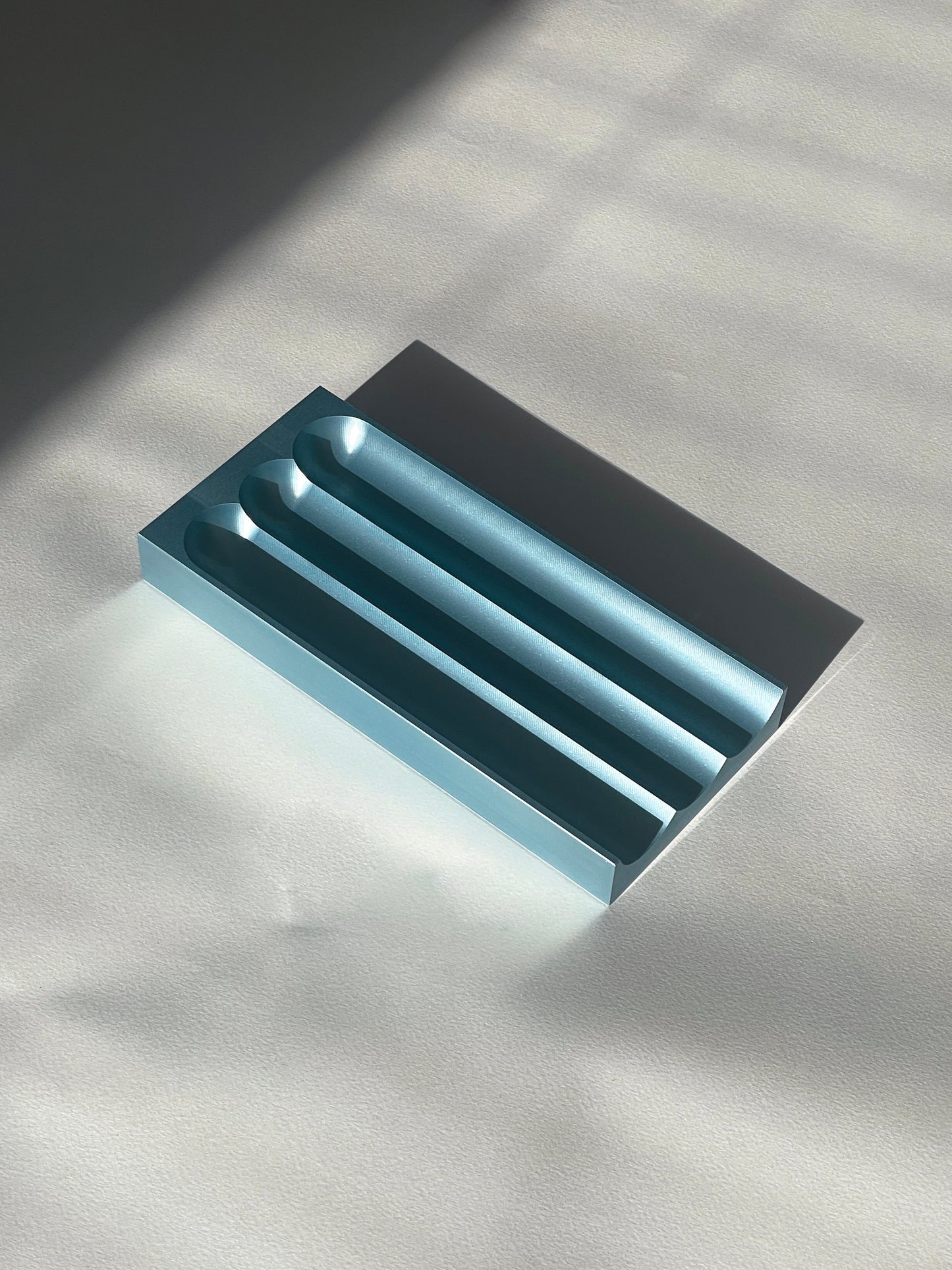 Flute pencil tray pale blue